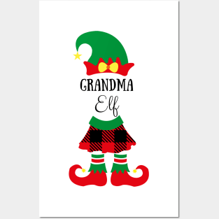 grandma elf funny cute christmas xmas gift Posters and Art